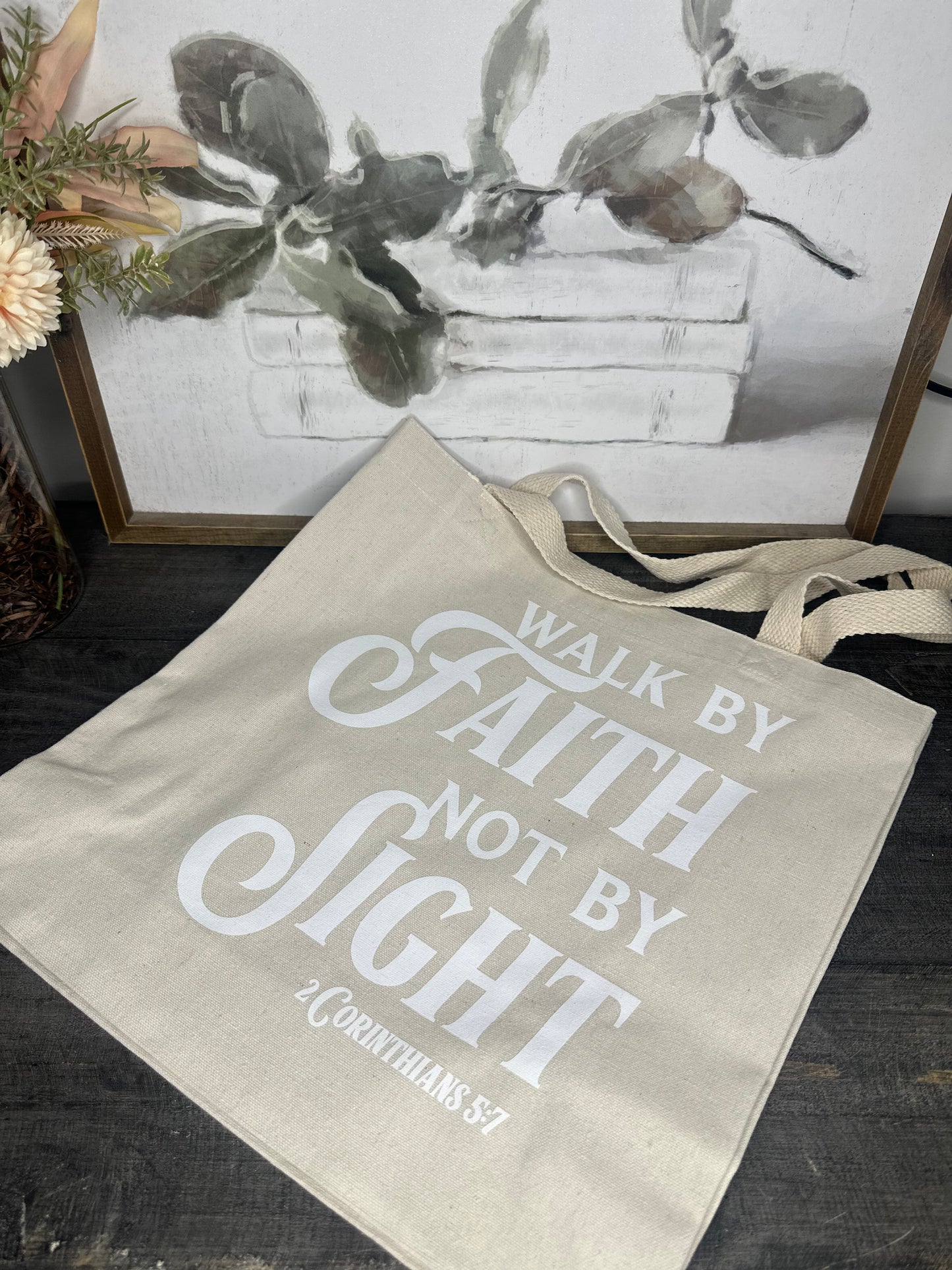 Walk by Faith tote