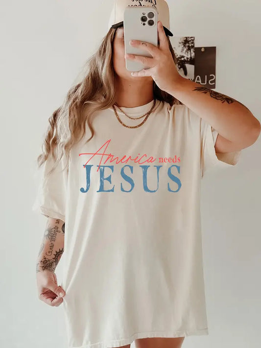 America Needs Jesus tee