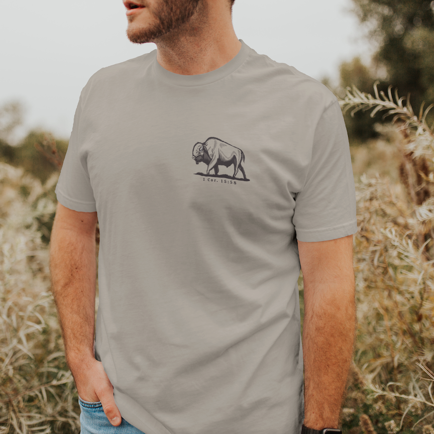 Be Strong and Steadfast Buffalo Graphic Tee