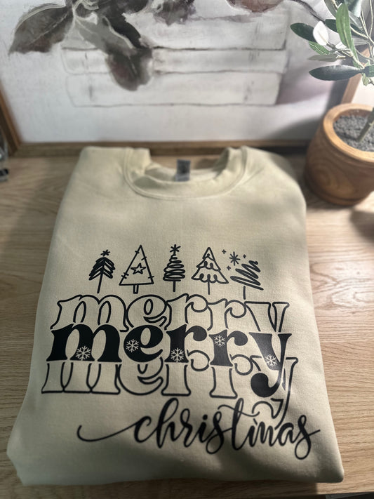 Merry Merry Merry Christmas Sweatshirt